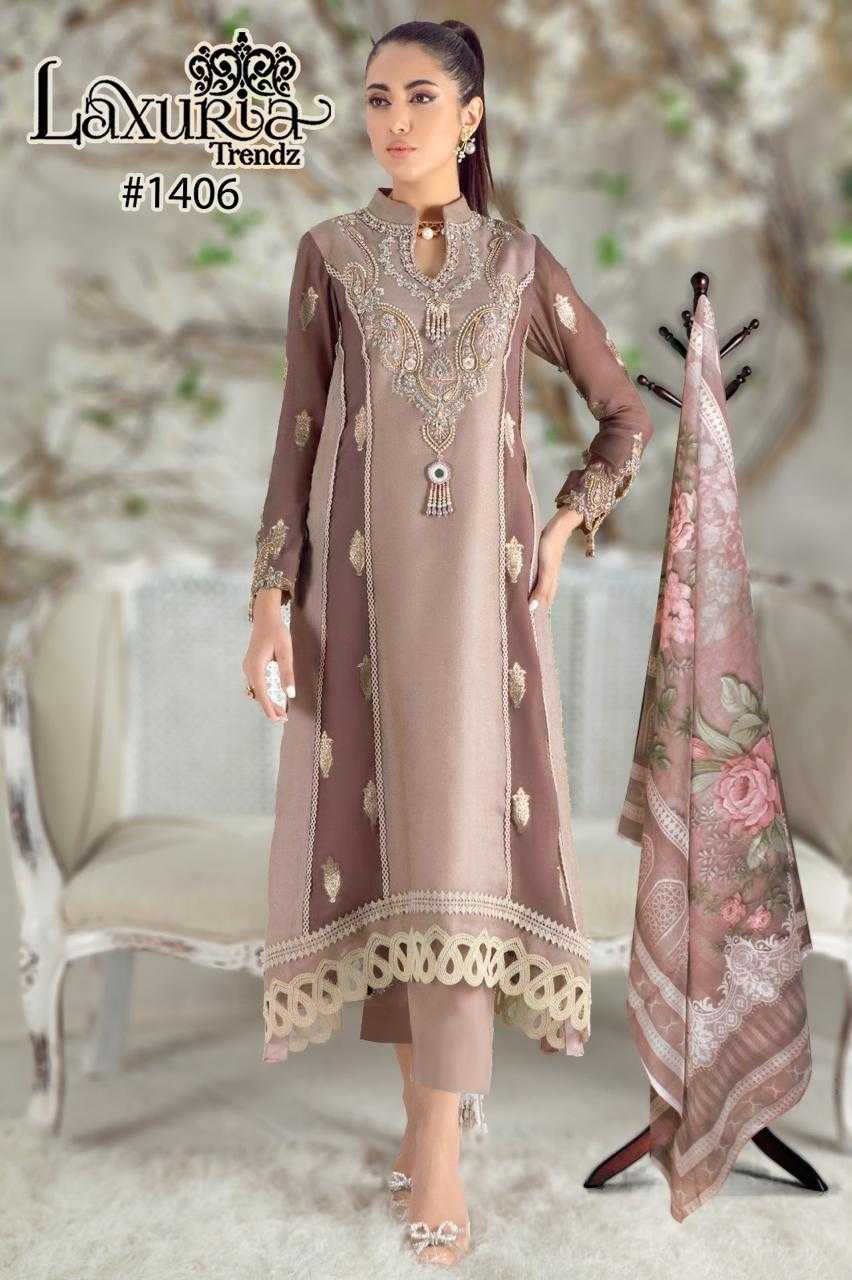 laxuria trendz 1406 full stitch classy outfit a-line pakistani concept salwar suit