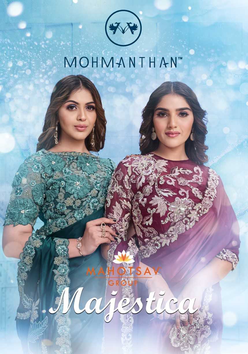 mohmanthan 23500 series majestica by mahotsav hit design wedding wear saree  