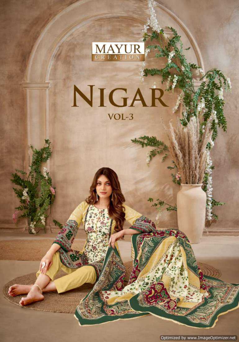 nigar vol 3 by mayur creation simple pakistani style cotton salwar kameez