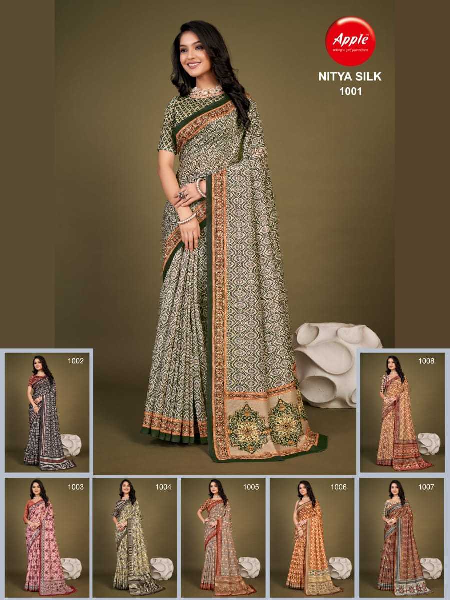 nitya silk vol 10 by apple sarees regular wear chanderi silk saree