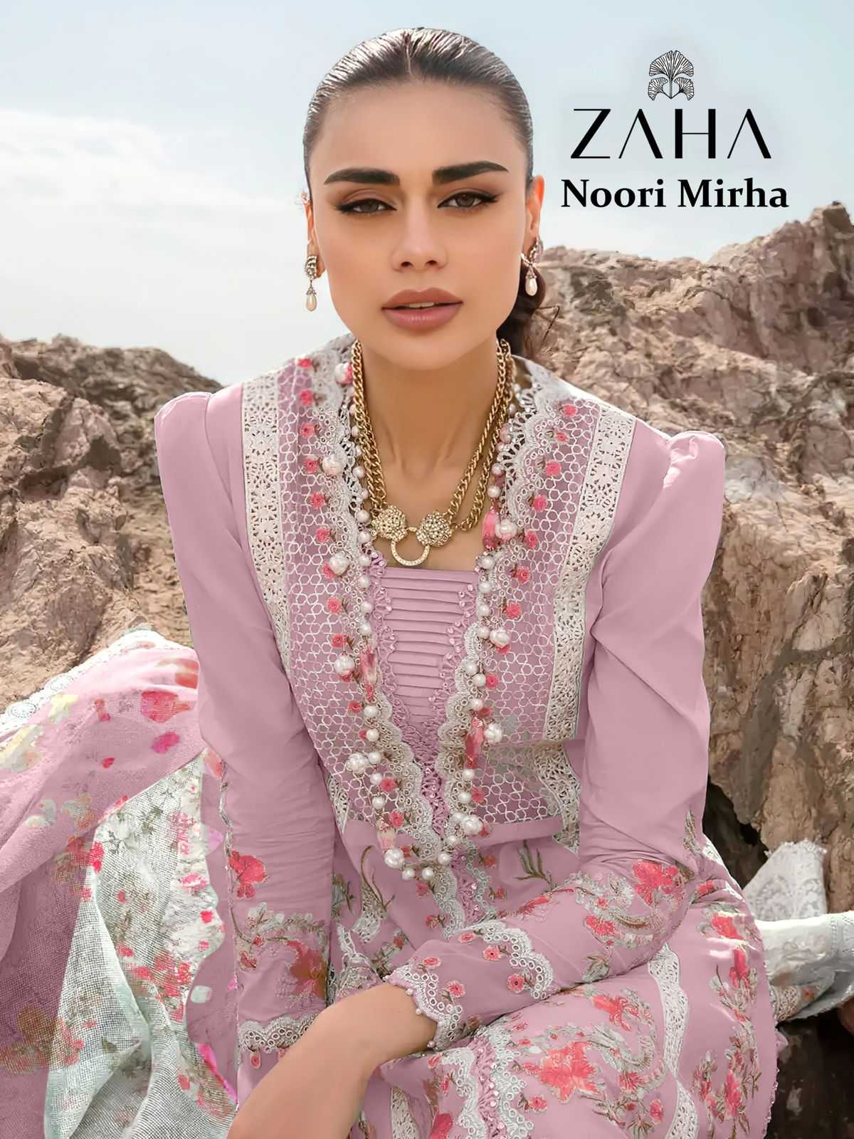 noori mirha by zaha fancy cotton heavy embroidery modern pakistani salwar suit