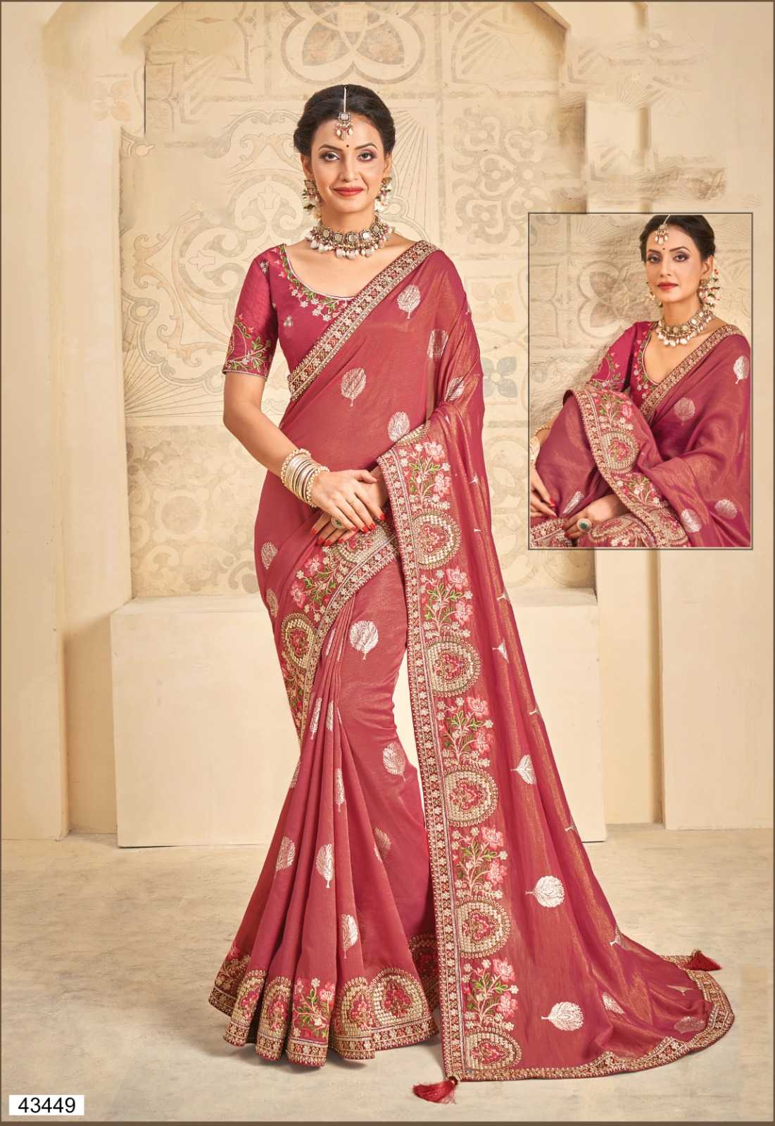 norita 43400 series helisha by mahotsav wedding wear saree with blouse catalog