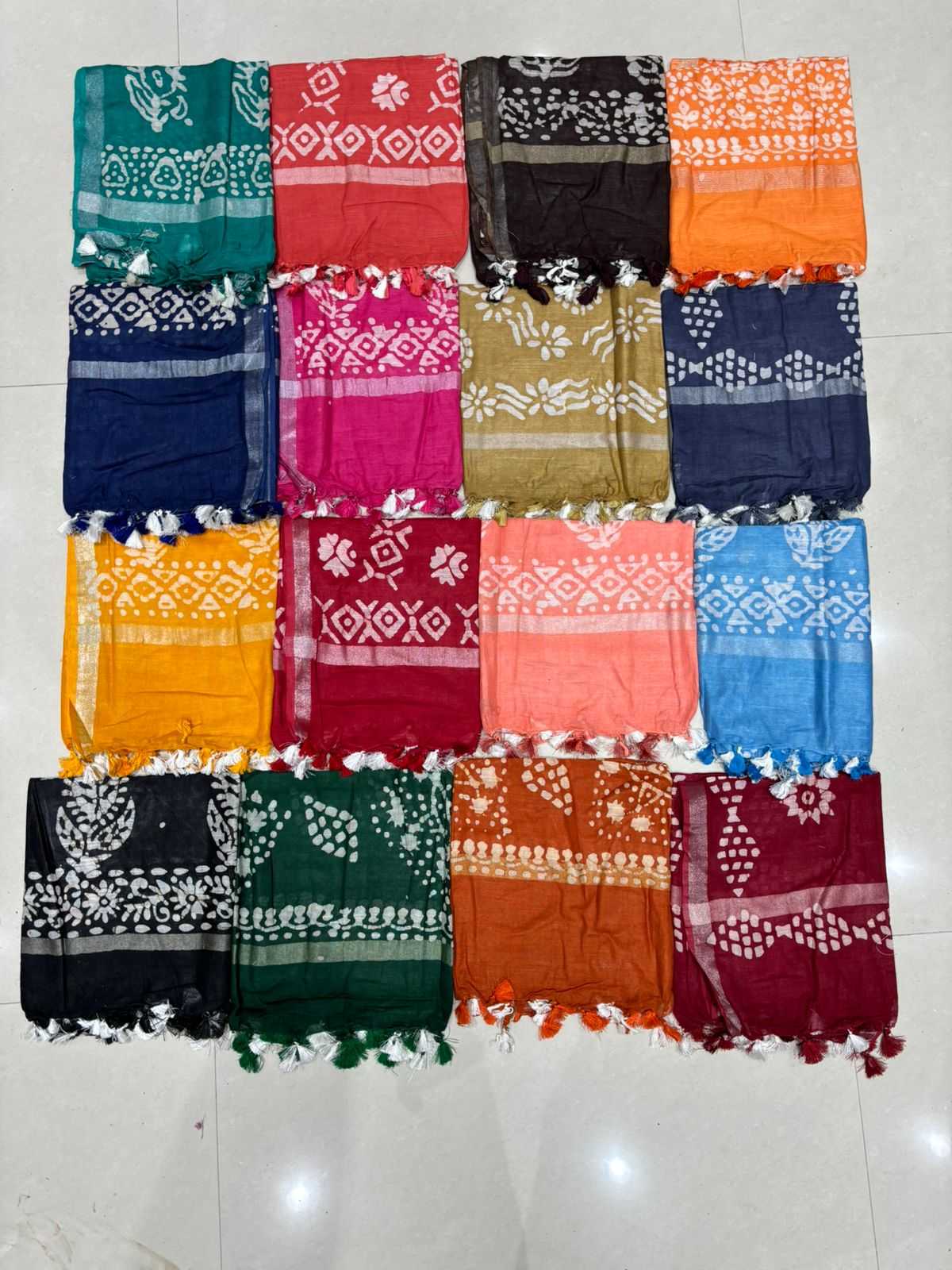pr batik print new launch fancy linen dupatta collection