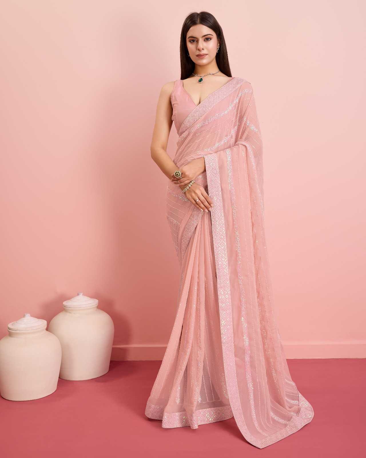 pr pankhudi vol 2 newest designer georgette saree with blouse