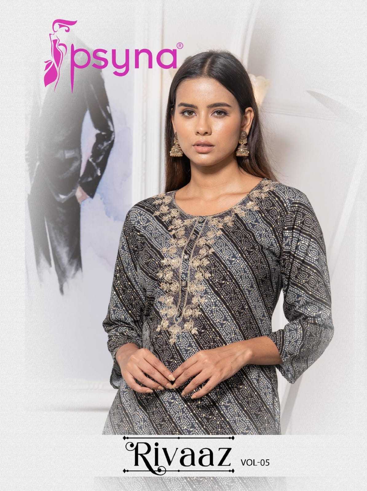 psyna rivaaz vol 5 daily wear viscose rayon pattern readymade kurti 