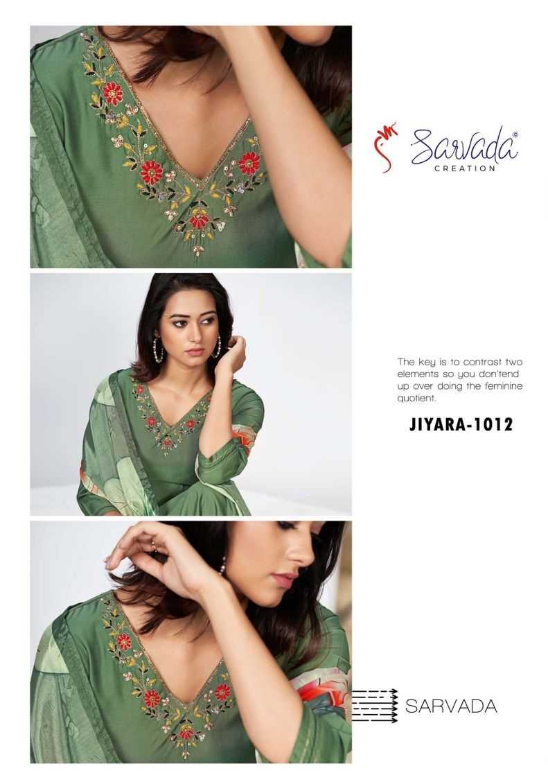 sarvada jiyara embellished roman silk with handwork readymade salwar kameez