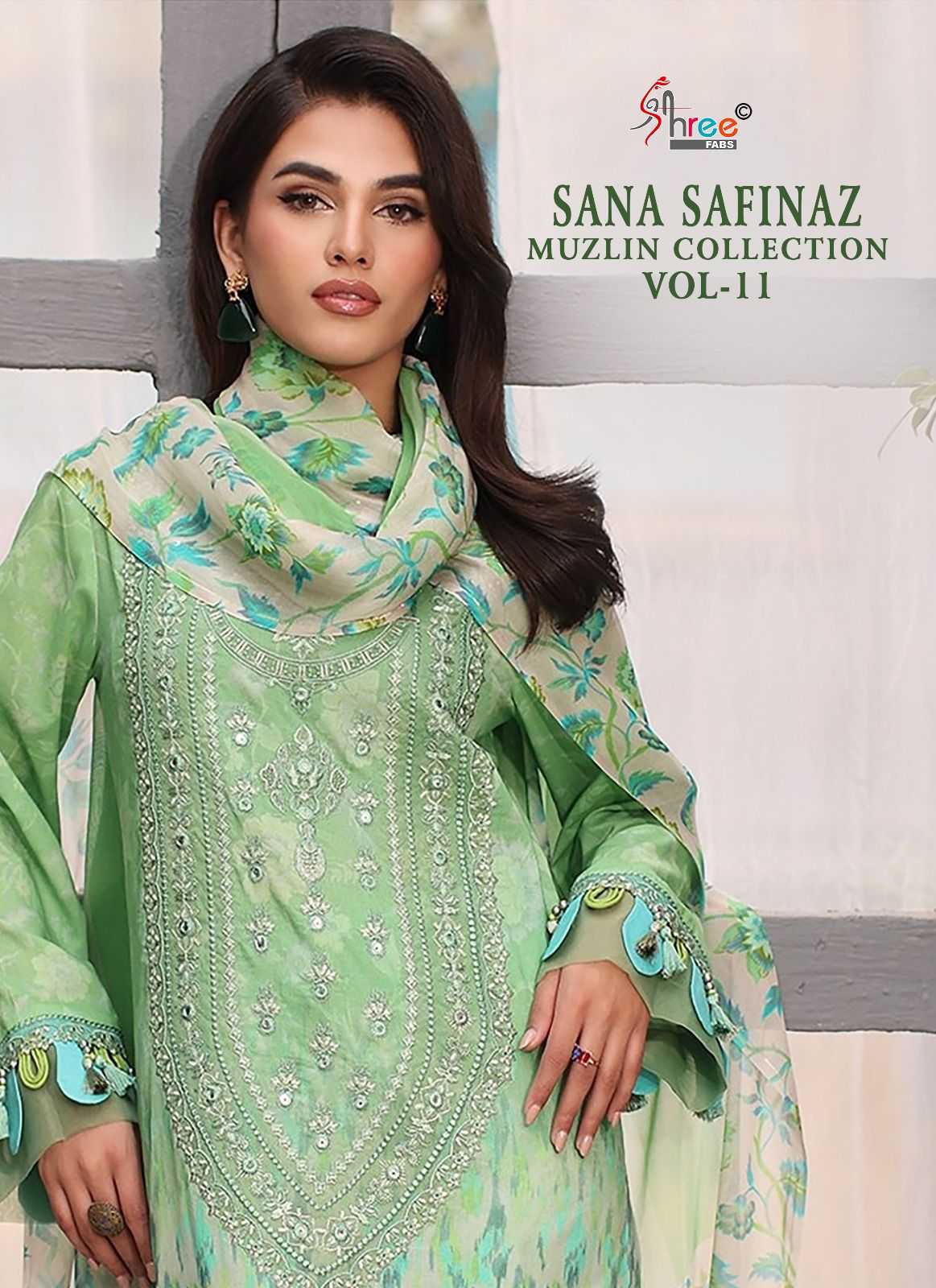 shree fabs sana safinaz muzlin collection vol 11 festival look pakistani salwar suit
