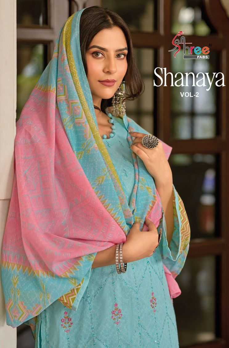 shree fabs shanaya vol 2 present summer speial pakistani cotton dress material 