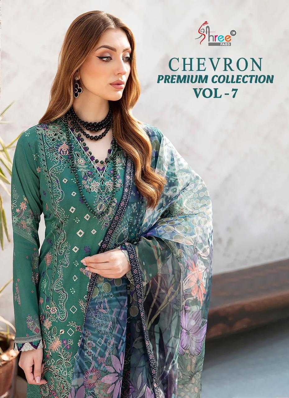 shree fabs surat chevron premium collection vol 7 pakistani suits 