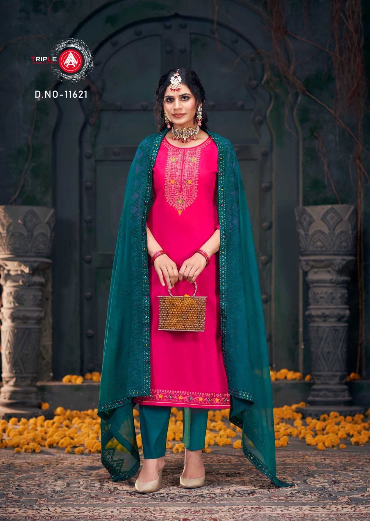 triple noopur vol 2 designer cotton salwar kameez dress material
