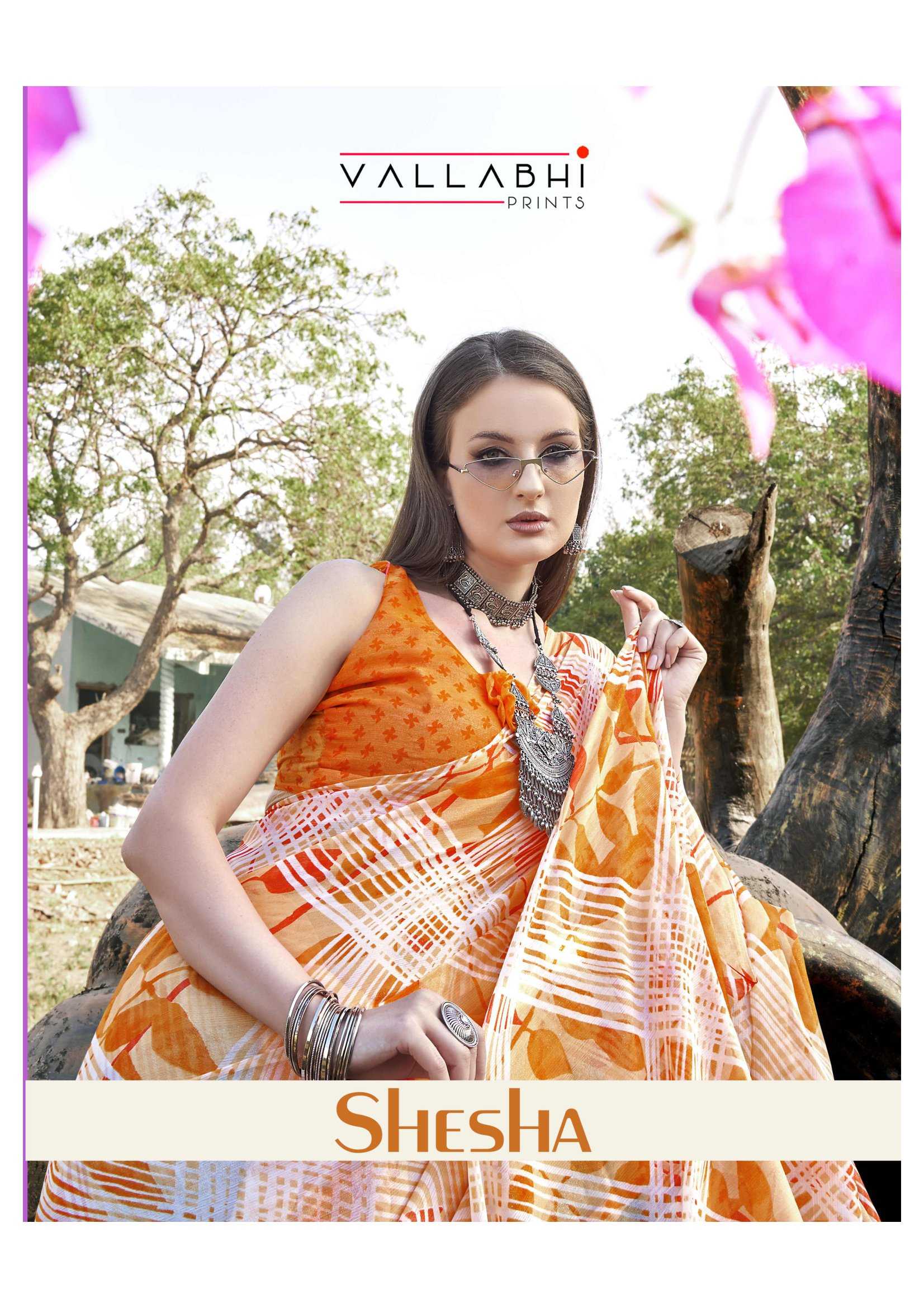 vallabhi prints presents shesha pretty look georgette saree wholesaler