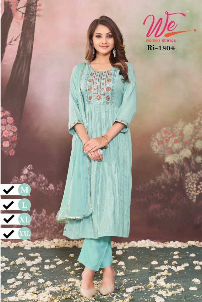 we women ethnic 1801-1806 beautiful look rayon full stitch salwar suit combo set 