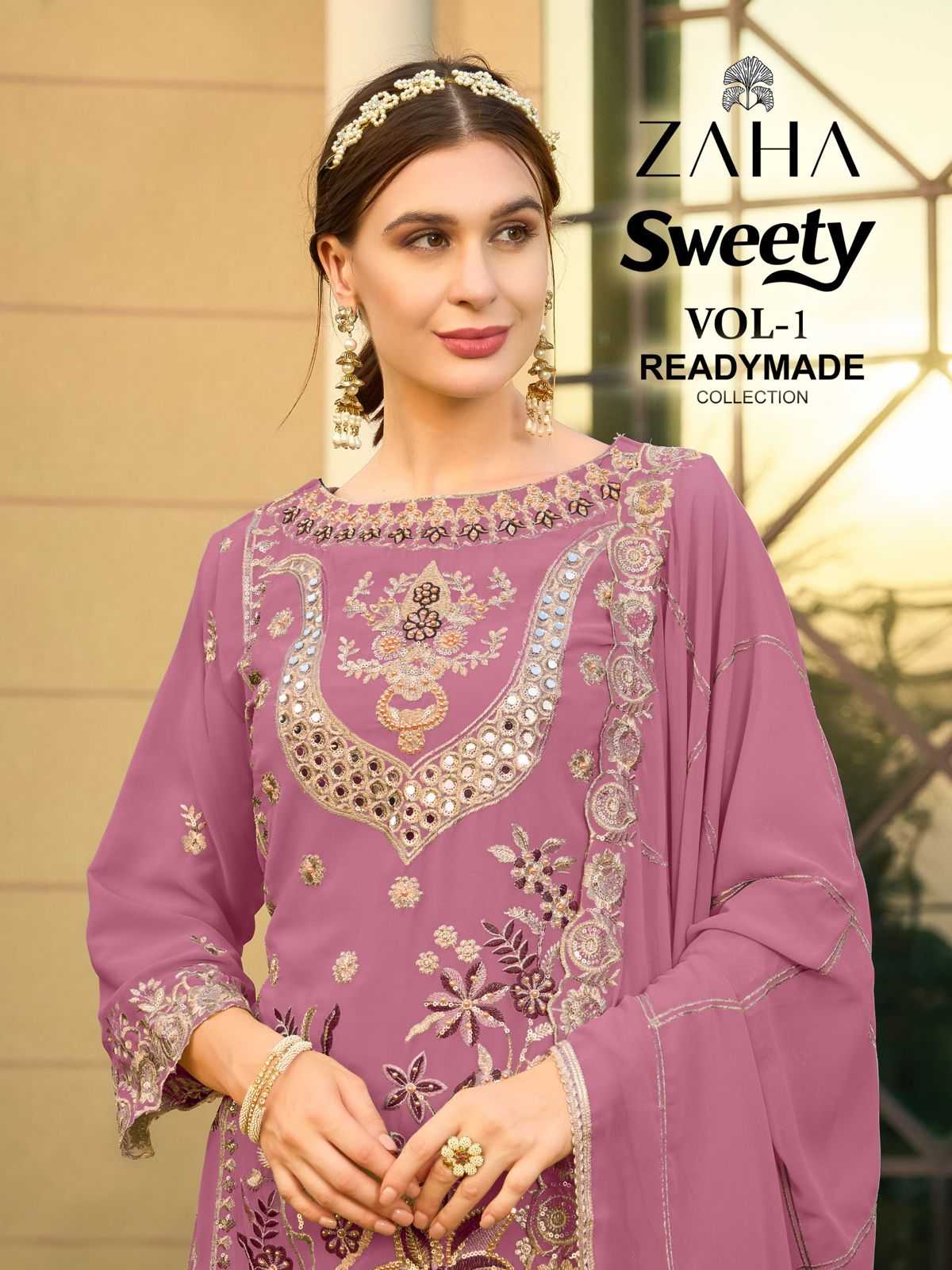 zaha sweety vol 1 georgette 10341 premium full stitch pakistani salwar kameez