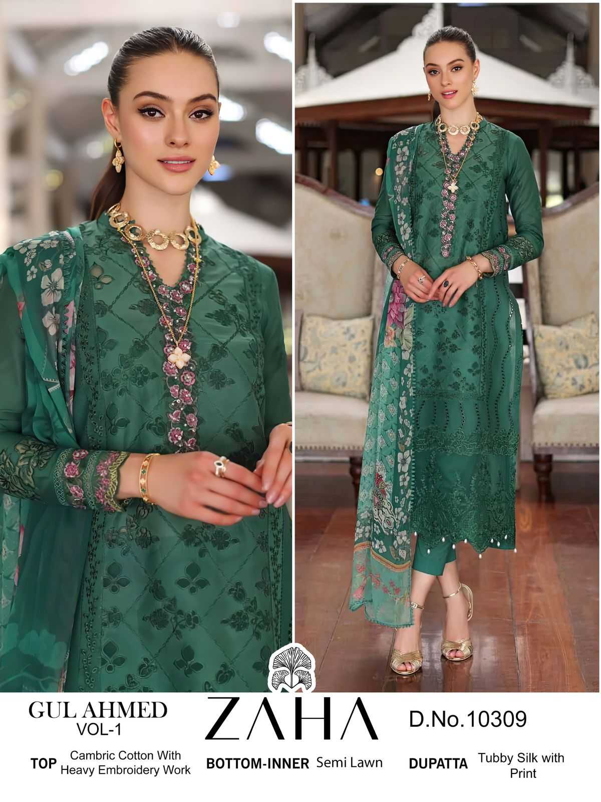 zaha10309 ethnic style cotton with heavy embroidery pakistani salwar suit