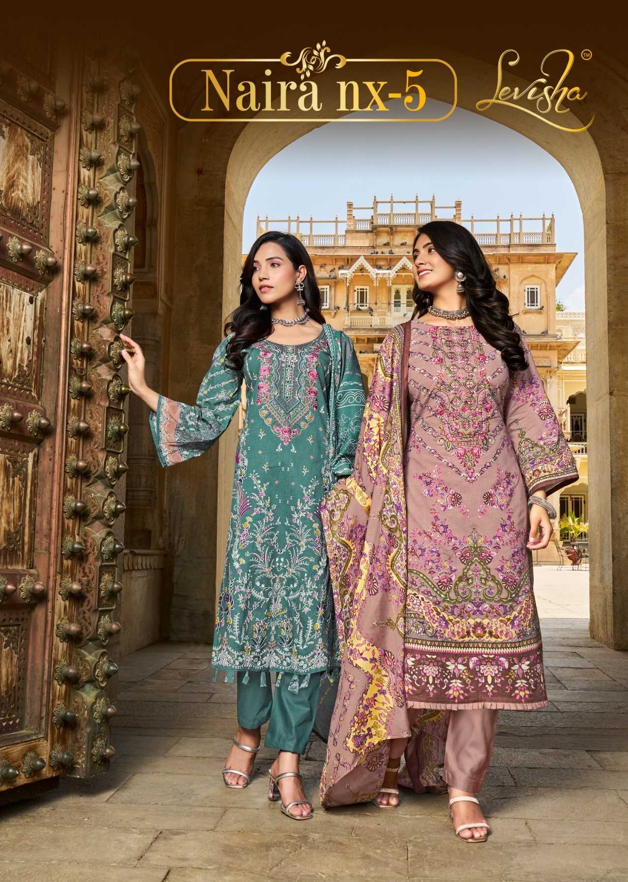levisha naira nx vol 5 gorgeous look camric cotton pakistani style salwar kameez