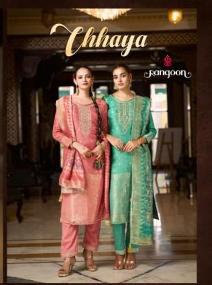 rangoon chhaya attractive muslin jacquard readymade suit for womens 