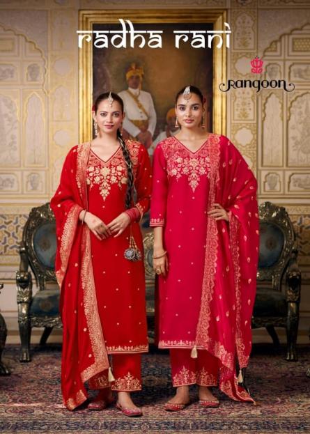 rangoon radha rani silk hit design readymade suit for womens 