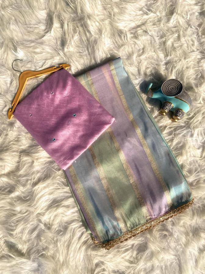 1028 tissue zari rainbow banarasi saree wholesaler