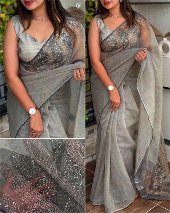 rimzim tissue organza traditional sarees perfect for festivals