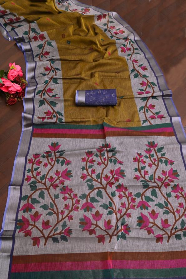 yashvi blackberry cotton elegant style saree for womens 