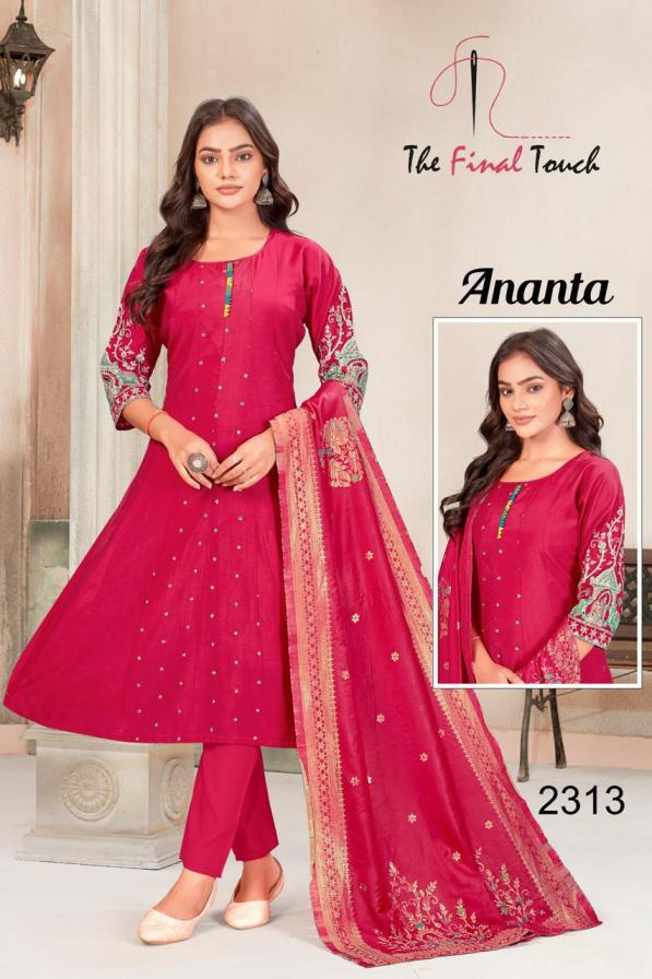ananta by the final touch roman stylish look readymade combo dress