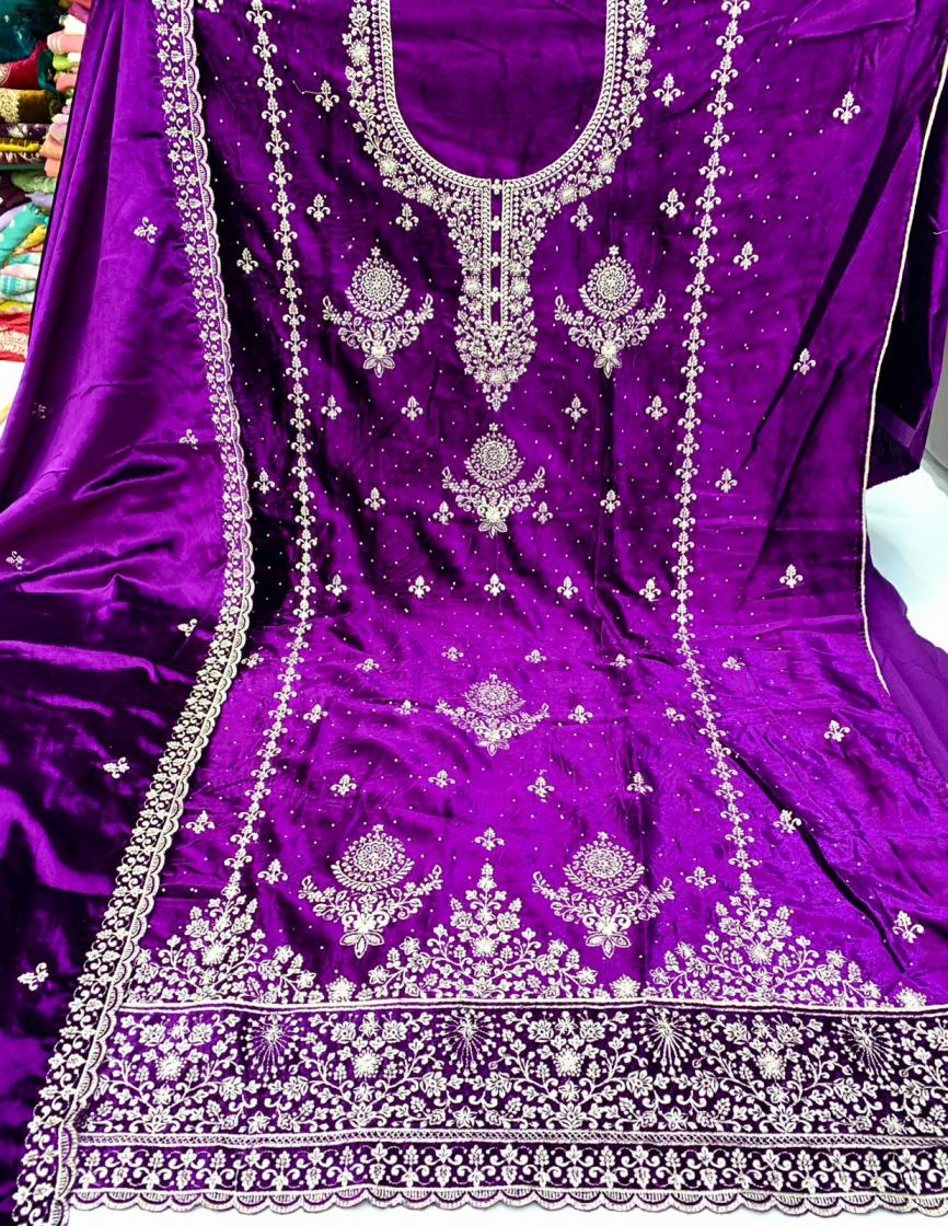 arushi viscose makhmal velvet shop trendy 3pcs dress online 