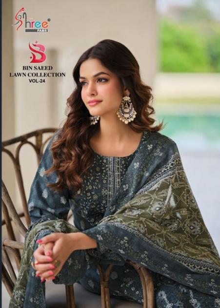 bin saeed vol 24 by shree fabs lawn cotton pakistani suits online shopping