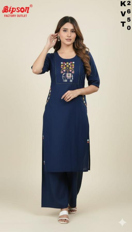 bipson prints dhabu cotton elegance readymade co-ord for girls 