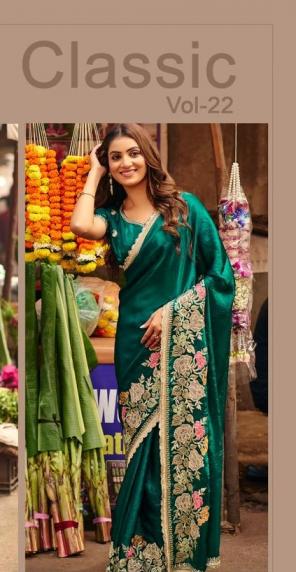 classic vol 22 by lt fashion malai silk heavy embroidery sarees collection 