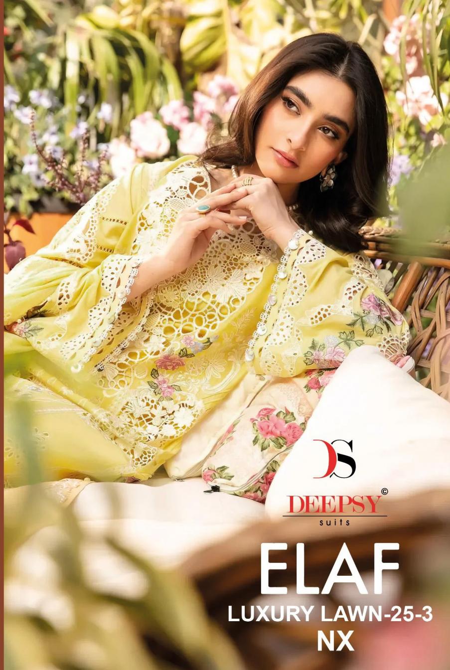 deepsy suits elaf luxury lawn 25 vol 3 cotton pakistani suits online sale