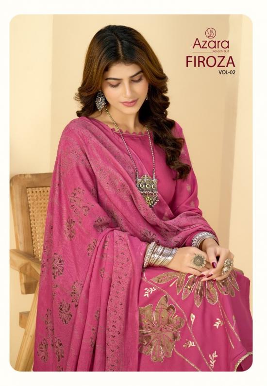 firoza vol 2 by azara radhika fashion viscose rayon unstitch 3pcs dress