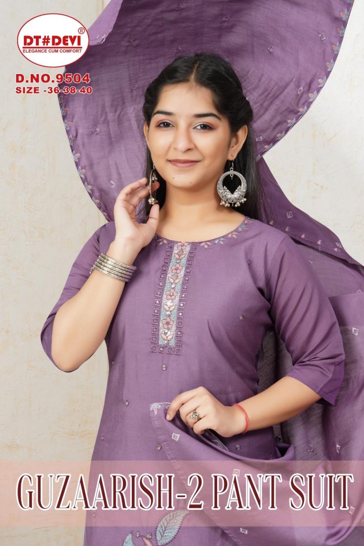 guzaarish vol 2 by dt devi 9504 readymade roman silk combo kids dress