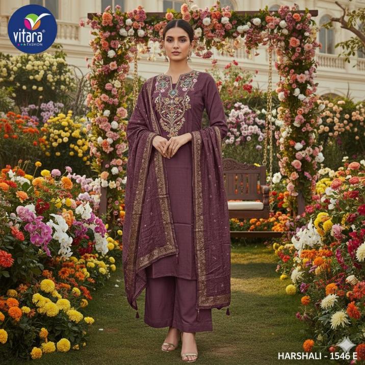harshali 1546 by vitara fashion roman fully stitch unique combo suit 