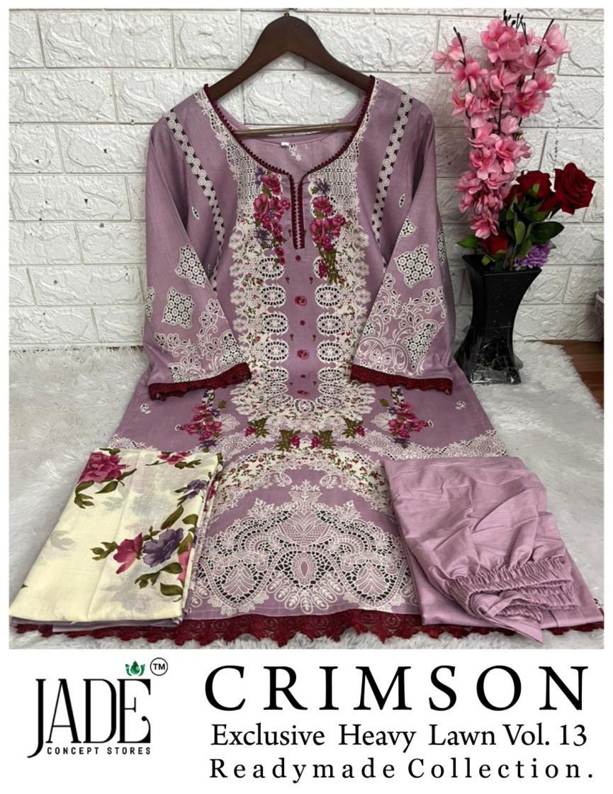 jade crimson exclusive heavy lawn vol 13 lawn buy pakistani dress