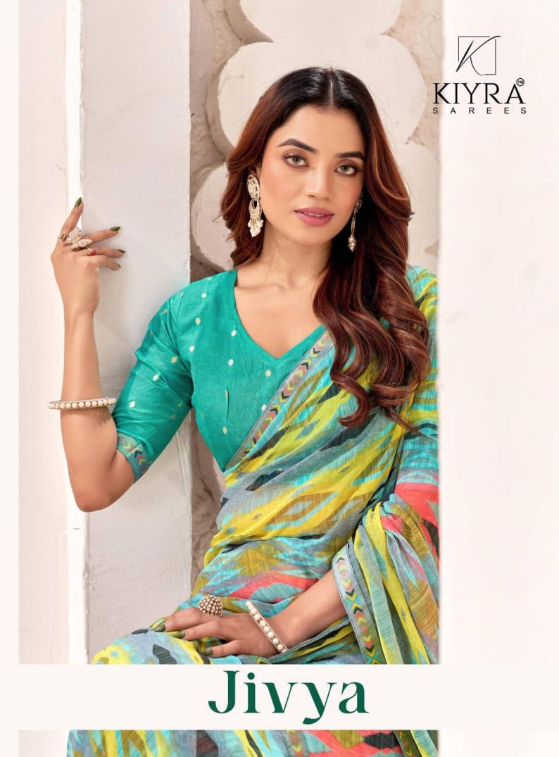 jivya by kiyra amazing georgette saree wholesaler 