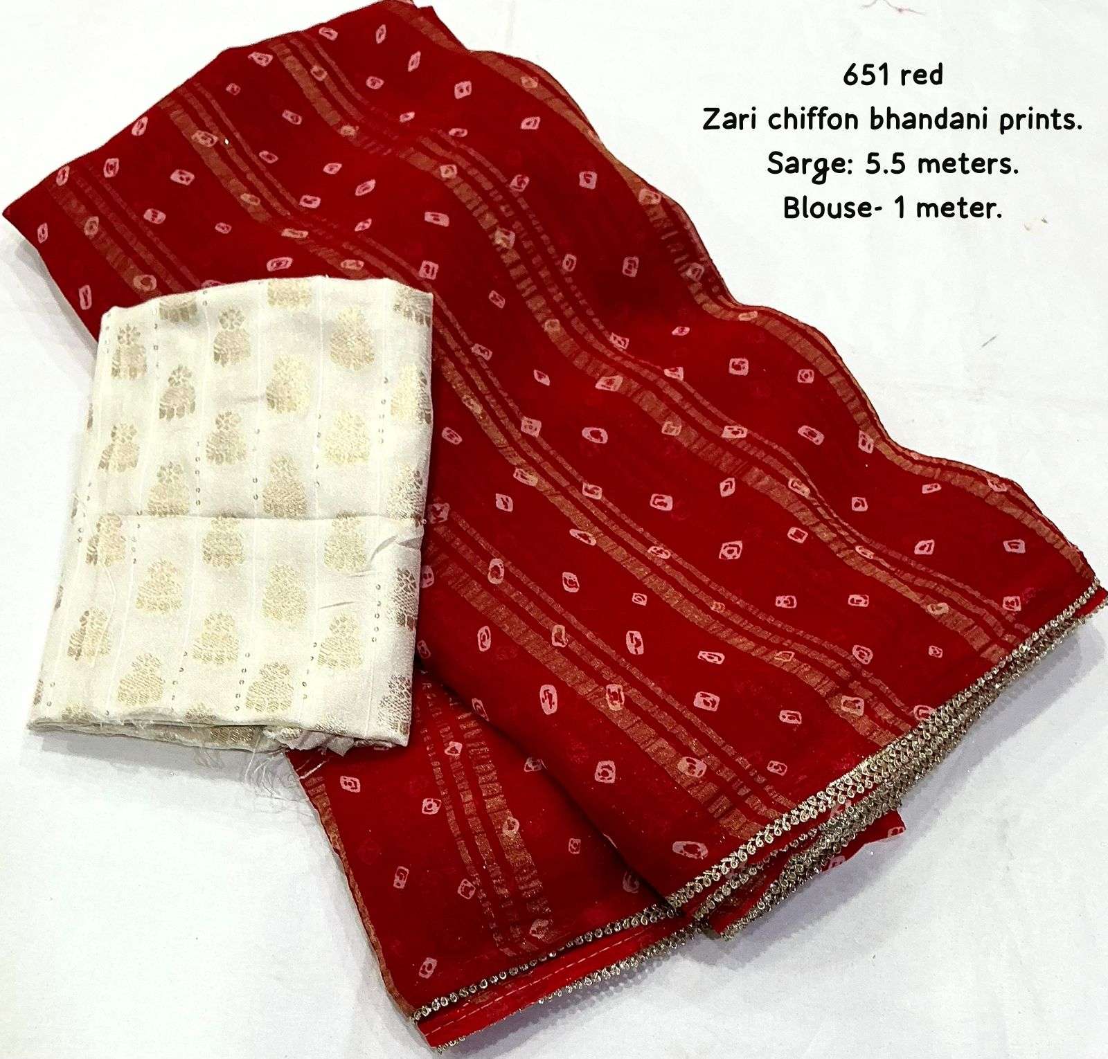 KC 651 rani bandhani leheriya shop trendy sarees 