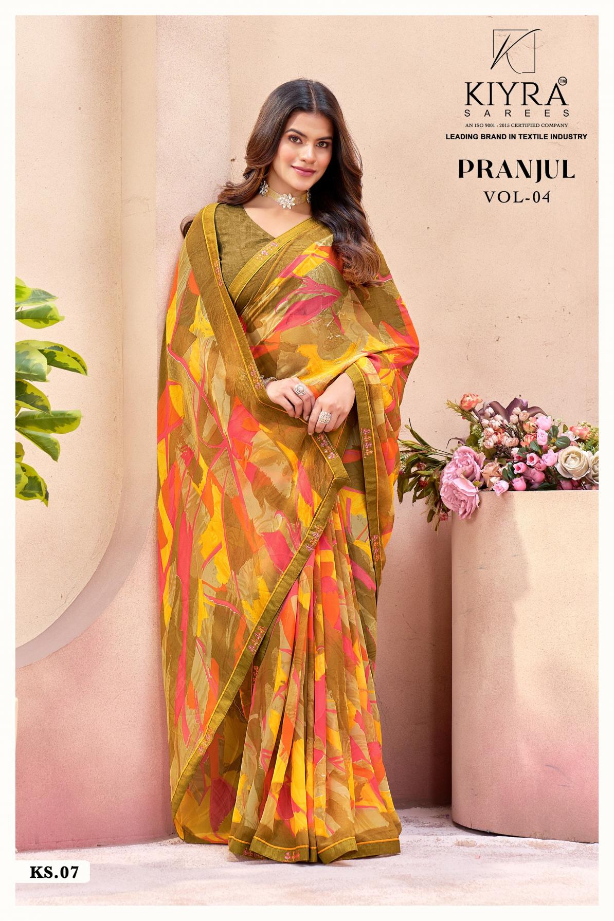 kiyra pranjul vol 4 hit design megor georgette saree online