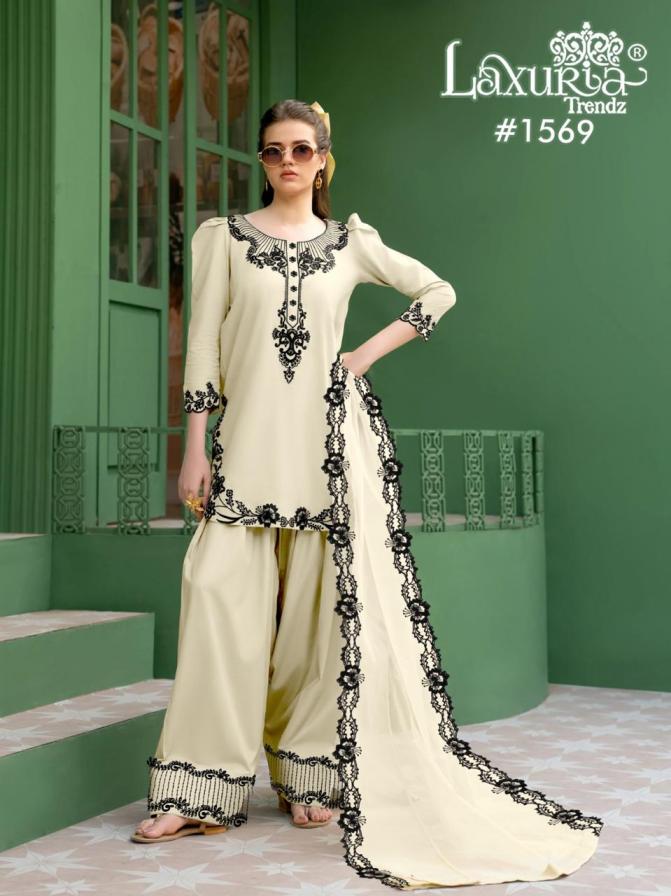 laxuria trendz 1569 satin readymade stylish pakistani suits  
