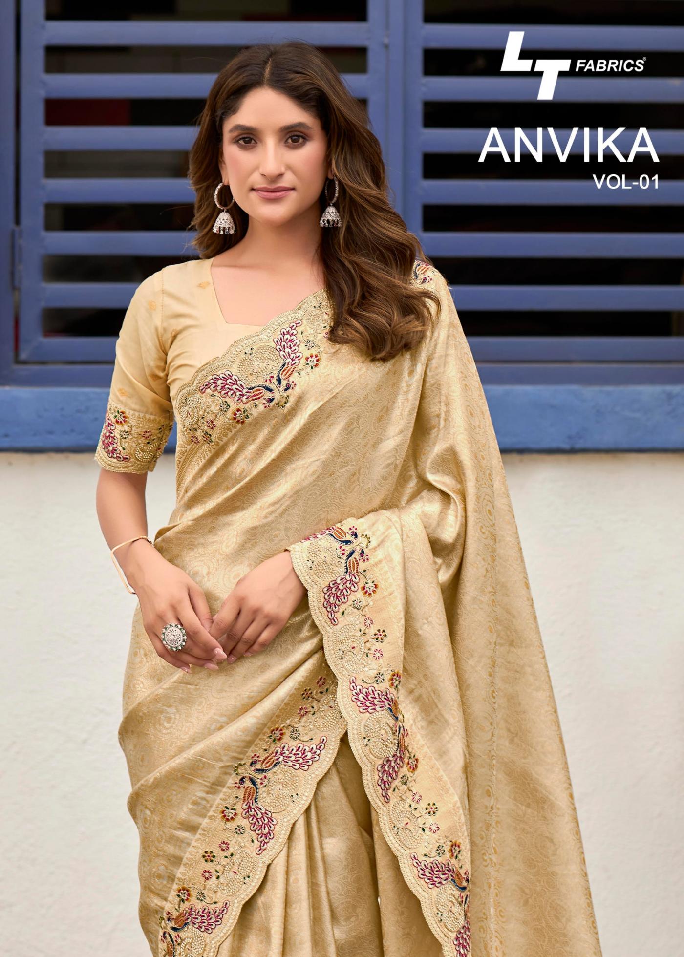 lt fashion anvika heavy work fancy sarees collection