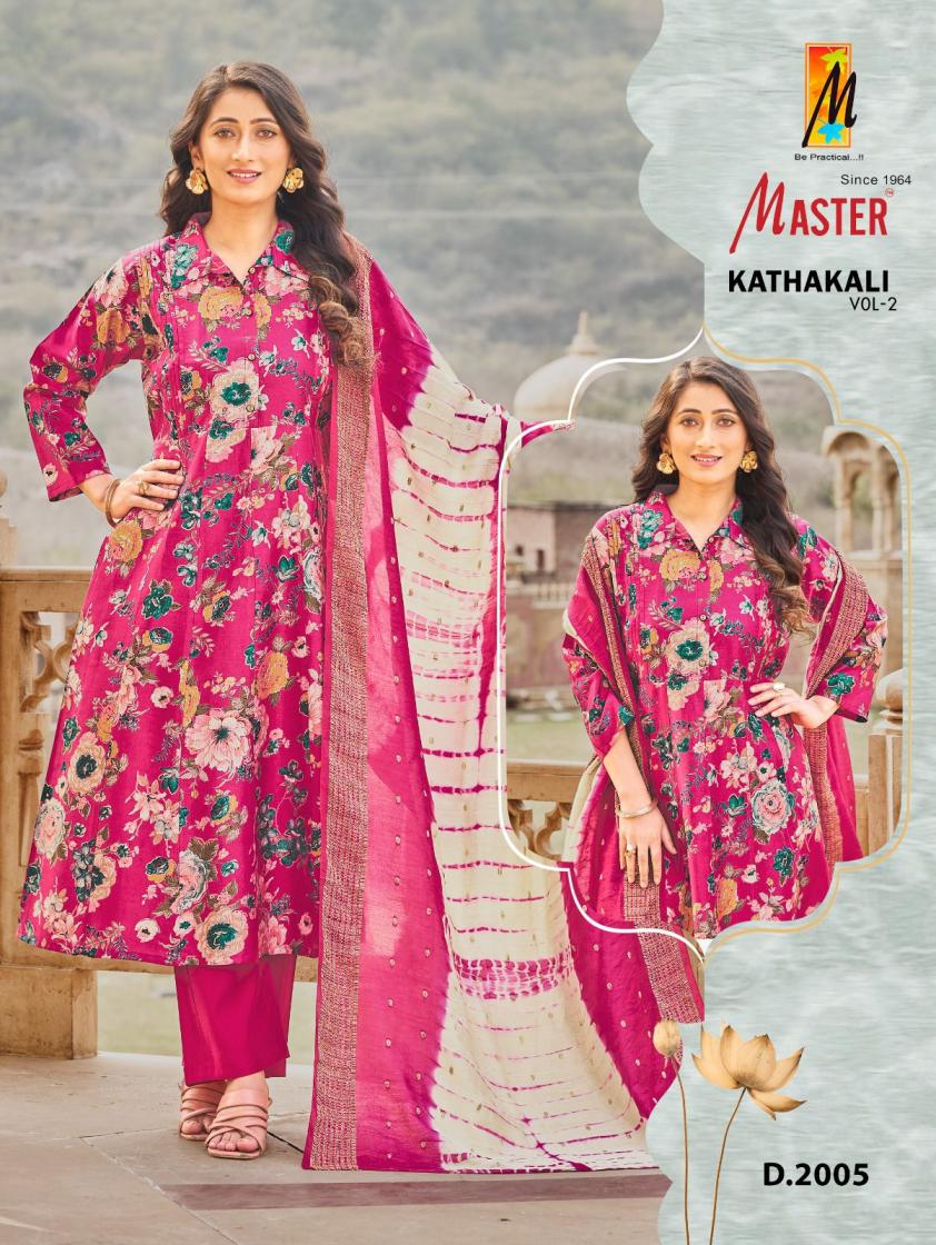 master kathakali vol 2 gadhwal foil printed fully stitch suits 