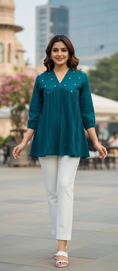 modern hit design fully stitch cotton combo short tops for girls