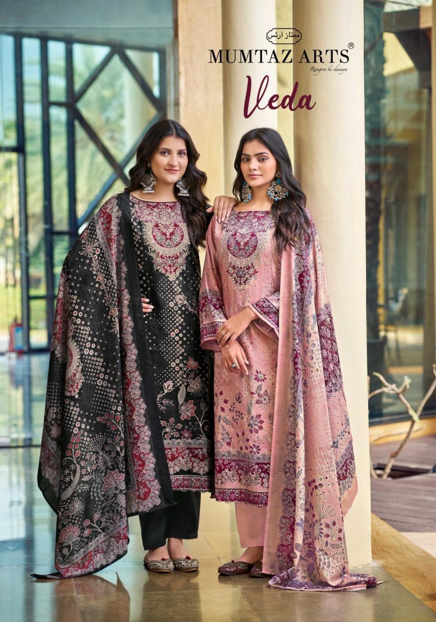 mumtaz arts veda jam satin luxury pakistani 3pcs dress