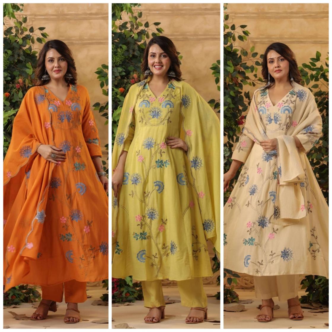 PR 9STAR FASHION LOOK HIT VOL-2  VISCOSE CHANDERI  WITH EMBRODERY WORK FANCY DESIGNER SUITS