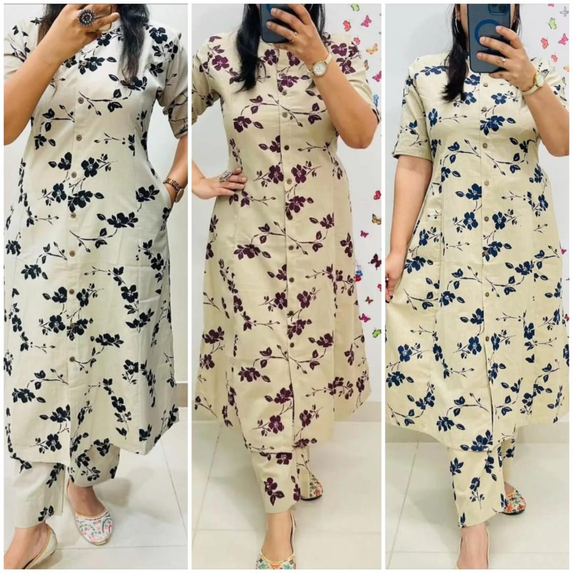 PR 9STAR FASHION NICE HIT  COTTON BLEND WITH PRINT FANCY DESIGNER SUITS