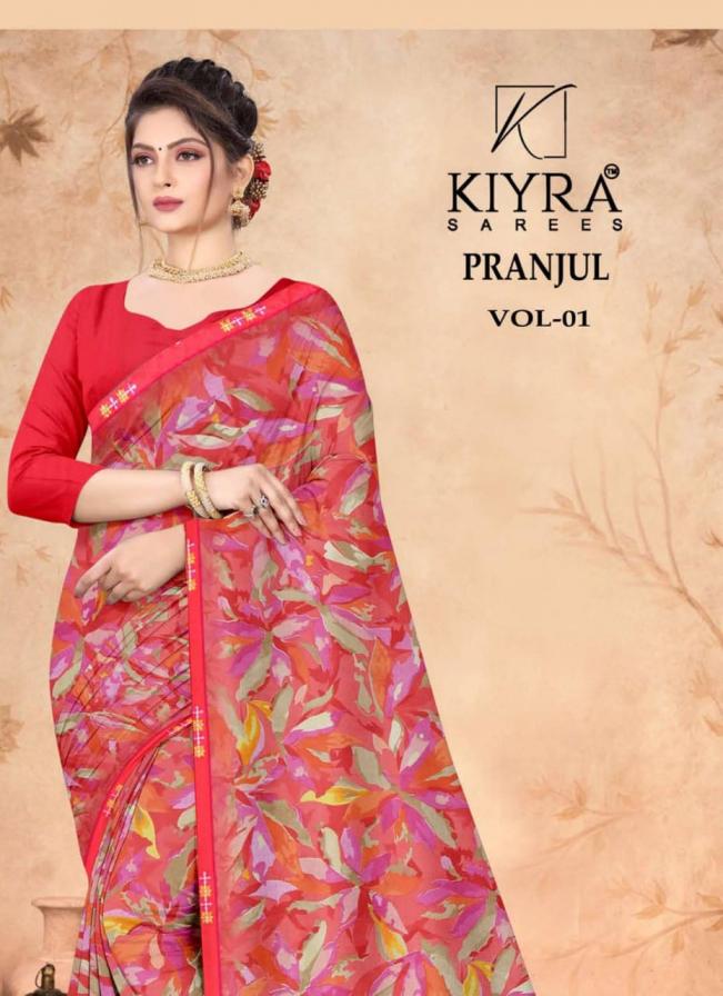 pranjul vol 1 by kiyra georgette casual sarees 