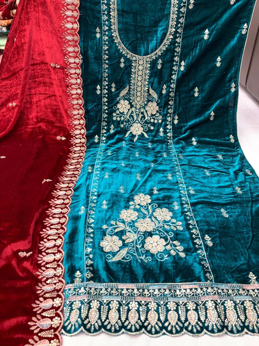 priyanka viscose makhmal velvet classic unstitch suits 