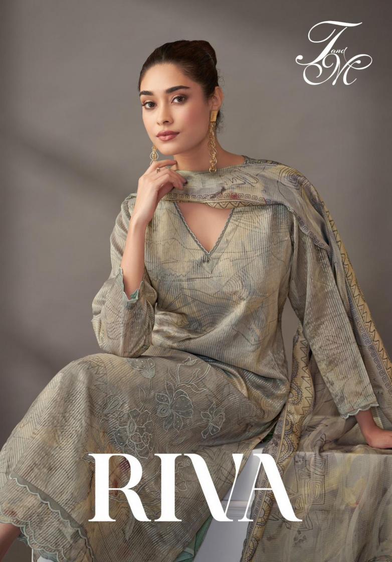 riva by t&m designer silk hit design unstitch 3pcs dress