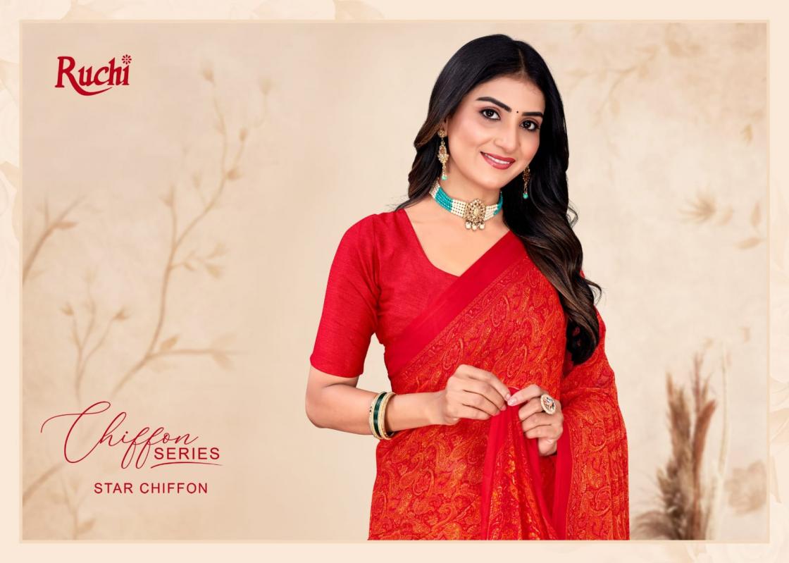 ruchi star chiffon vol 2 comfortable casual wear sarees collection 
