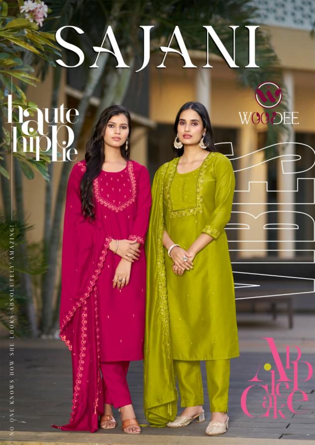 sajani by woodee viscose gadhawal readymade stylish 3pcs dress