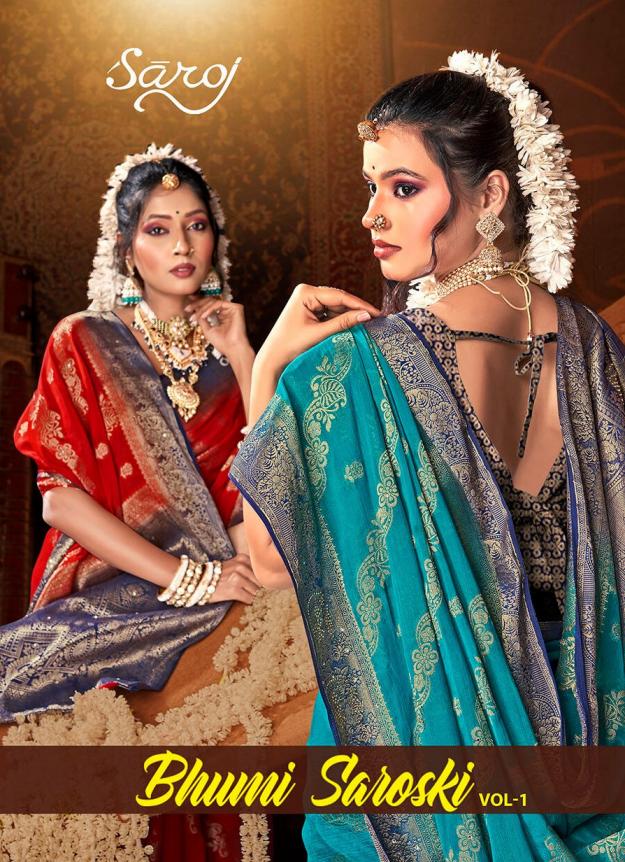 Saroj Bhumi Saroski vol.1 chinon silk saree